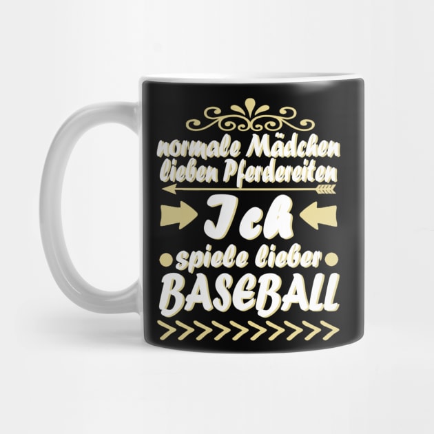 Baseball Mädchen Baseballschläger Frauen Spruch by FindYourFavouriteDesign